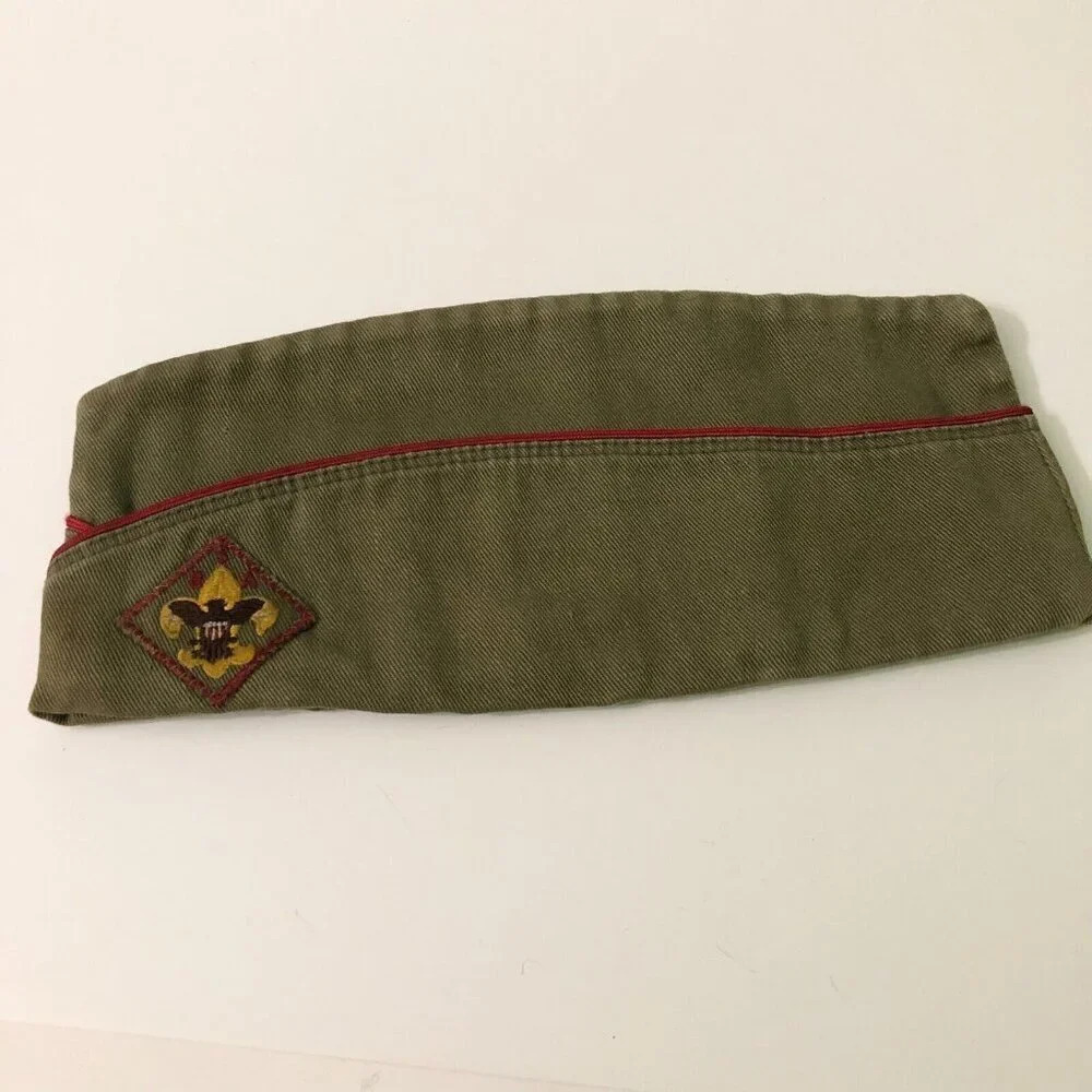 Vintage Boy Scout of America Garrison Cap Sanforized Large BSA